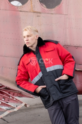 Куртка утепленная Профессионал черн-красн
